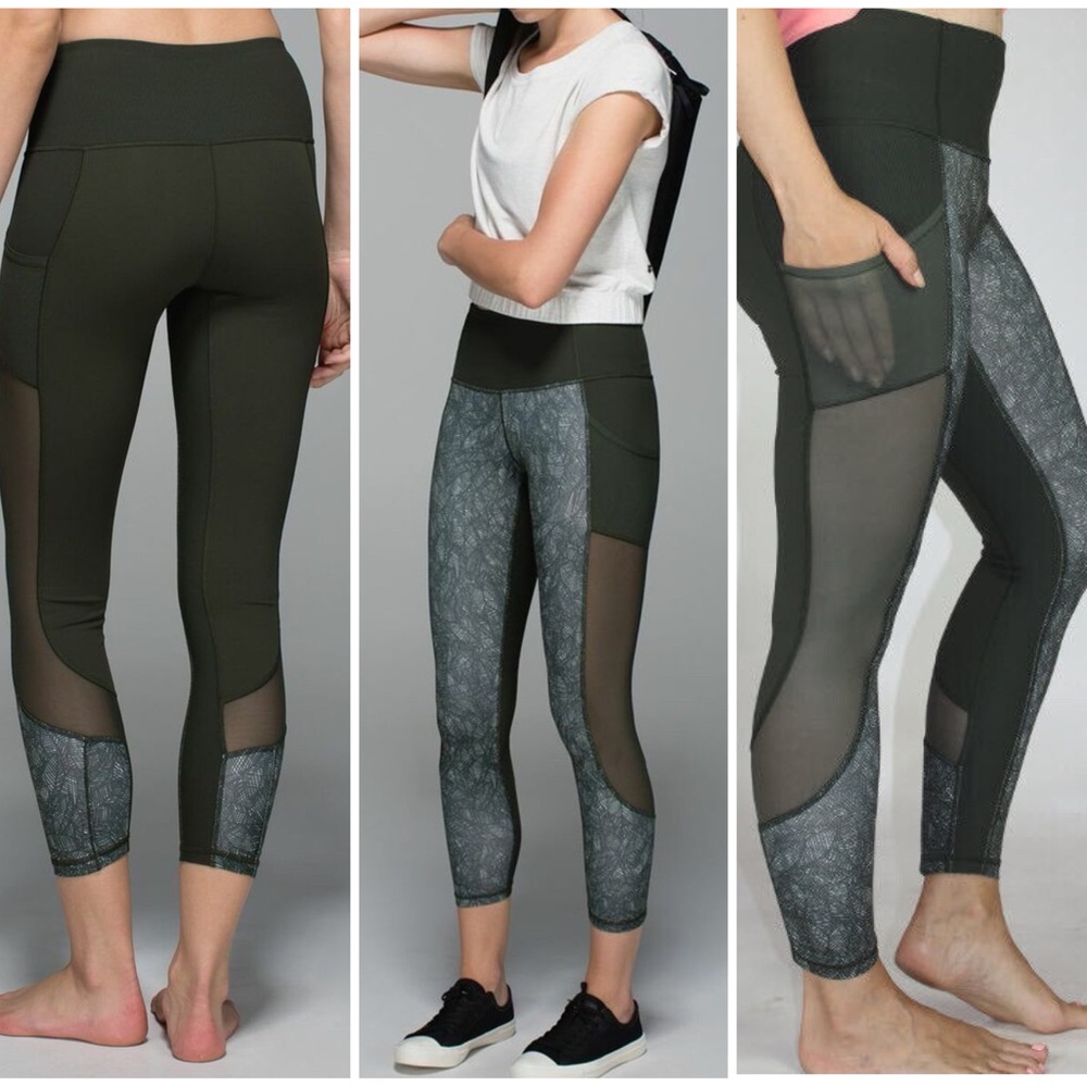 Lululemon Green High Times 25” Leggings Size 4